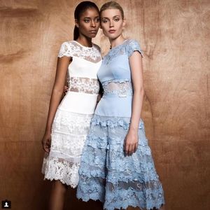 Bronx and Banco White Lace Flamenco Dress NWOT